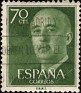Spain - 1955 - General Franco - 70 CTS - Light Green - Dictator, Army General - Edifil 1151 - 0